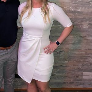 Westwood White Half Sleeve Sheath Dress